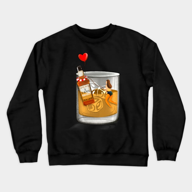 I love whiskey. Crewneck Sweatshirt by Prita_d